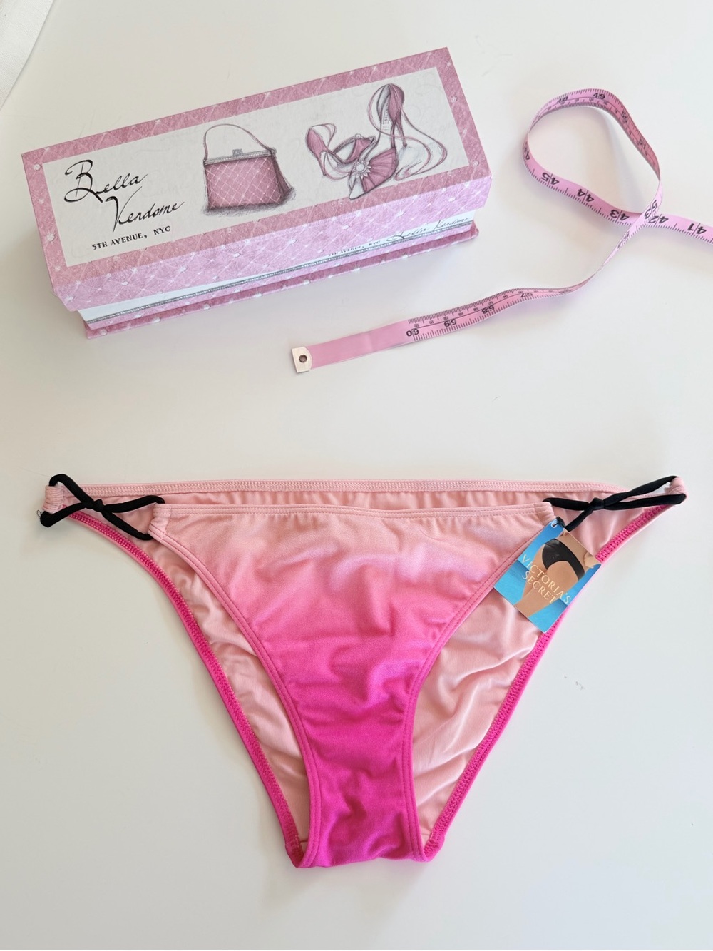 Y2K Inspired Pink Ombre Bikini Bottoms